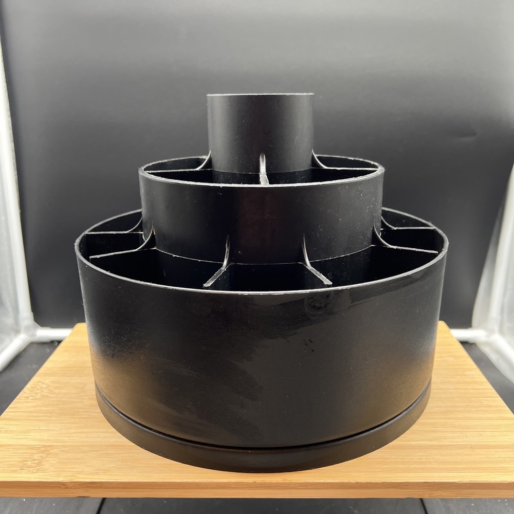 Pampered Chef Tool Turn About Black Carousel Utensil Holder Caddy Black
